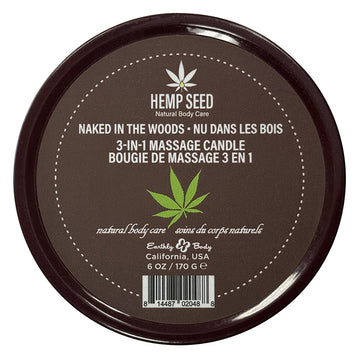 Earthly Body 3-in-1 Massage Candle-Naked In The Woods 6oz - Eros Fine Goods