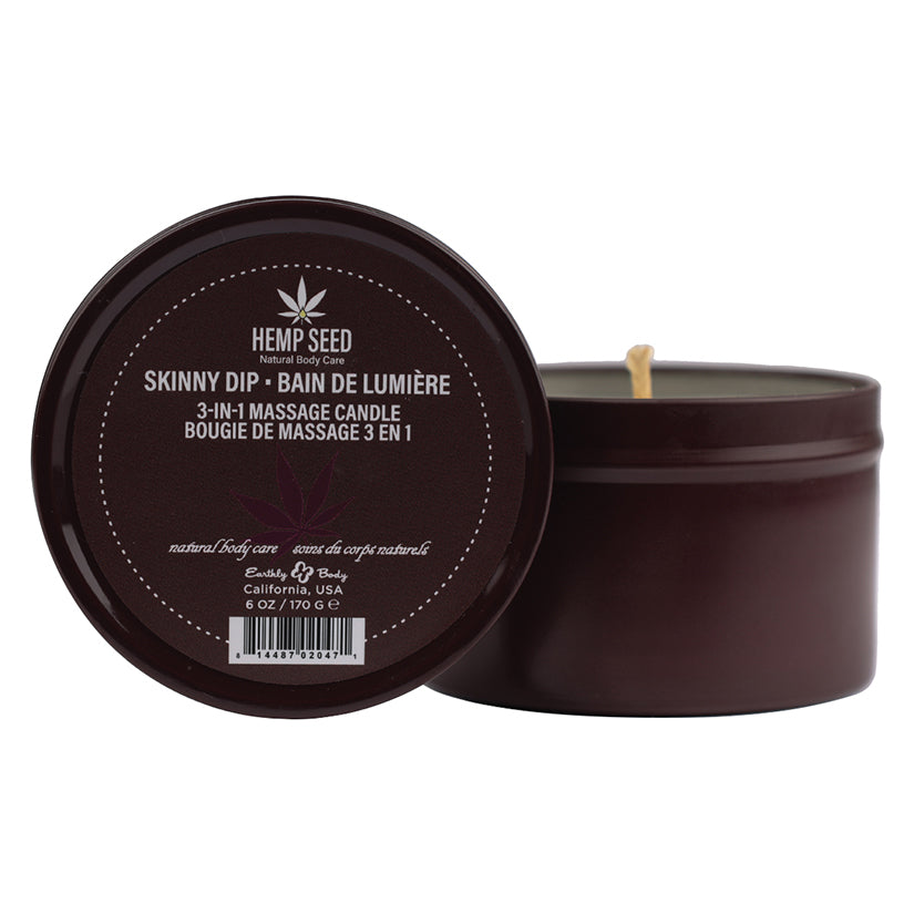 Earthly Body 3-in-1 Massage Candle-Skinny Dip 6oz - Eros Fine Goods