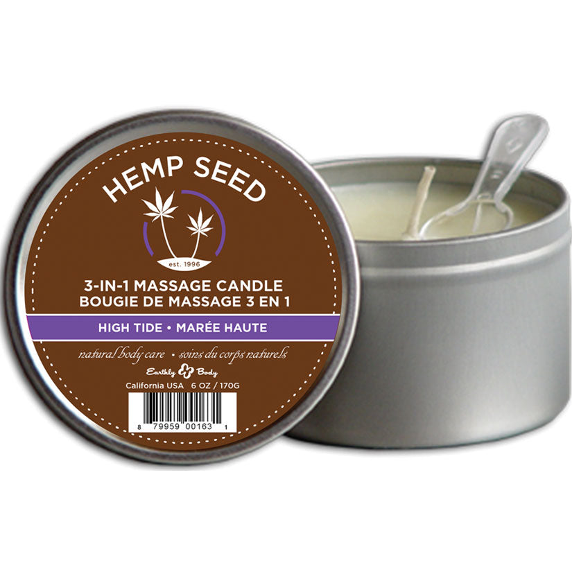 Earthly Body 3-in-1 Massage Candle-High Tide 6oz - Eros Fine Goods