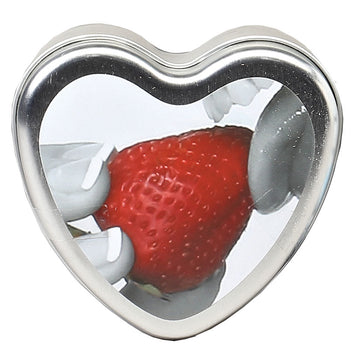 Earthly Body 4-in-1 Edible Heart Candle-Strawberry 4oz - Eros Fine Goods