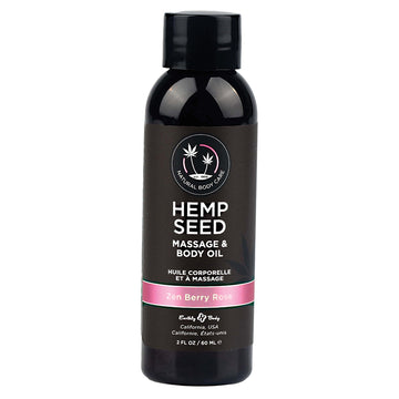 Earthly Body Massage & Body Oil-Zen Berry Rose- 2oz - Eros Fine Goods