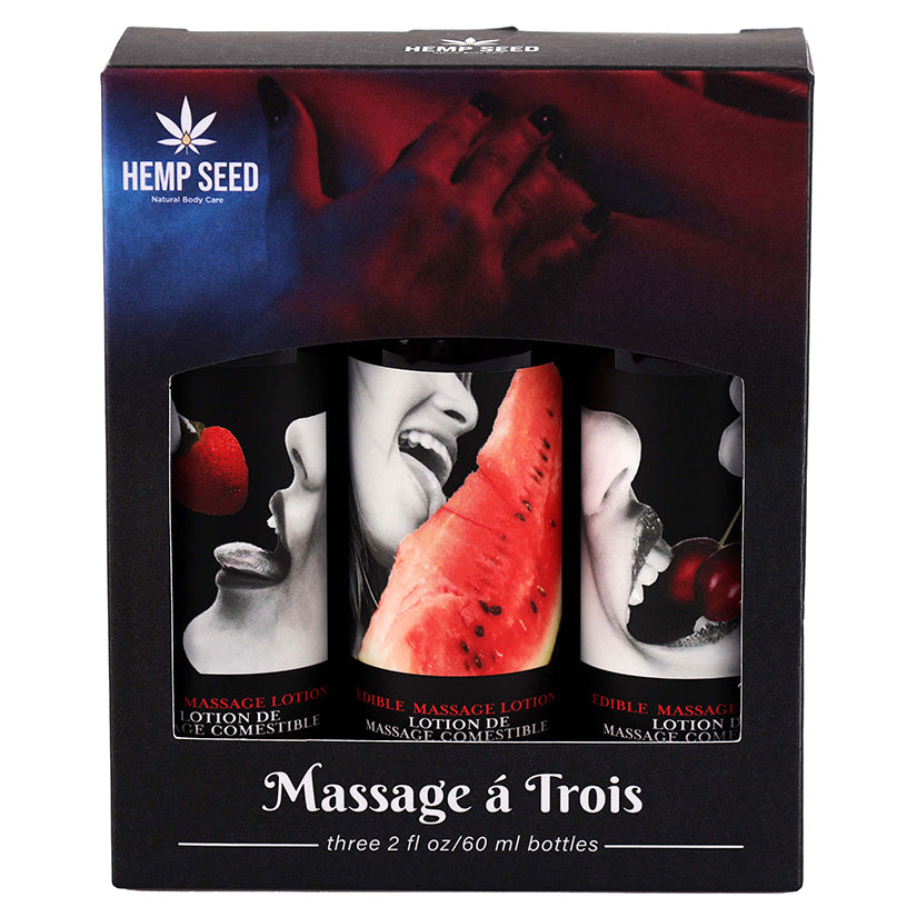 Earthly Body Massage A Trois Edible Gift Set Box - Eros Fine Goods