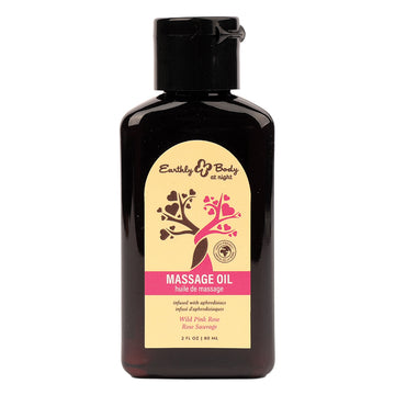 Earthly Body at Night Massage Oil Aphrodisiac-Wild Pink Rose 2oz - Eros Fine Goods