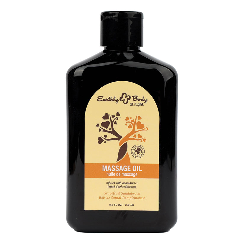 Earthly Body at Night Massage Oil Aphrodisiac-Grapefruit 8.4oz - Eros Fine Goods