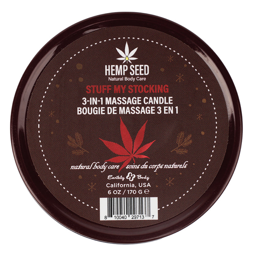 Earthly Body 3-in-1 Massage Candles-Stuff My Stocking 6oz - Eros Fine Goods