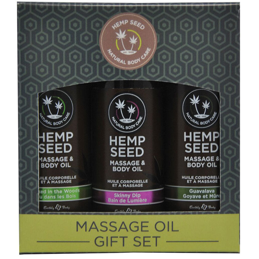 Earthly Body Massage Oil Gift Set 2oz (Set of 3) - Eros Fine Goods