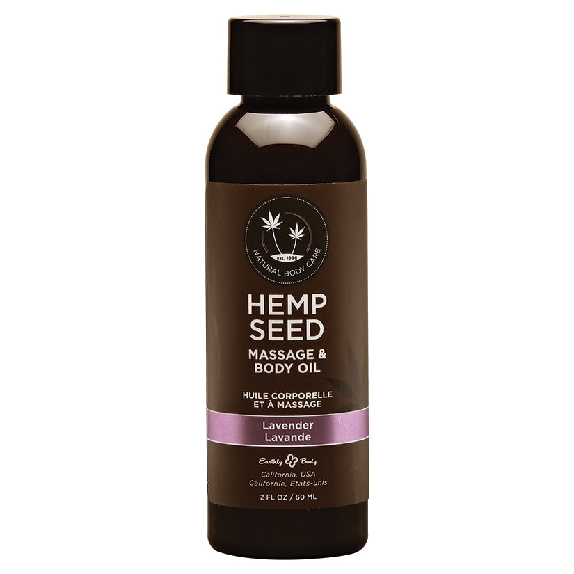 Earthly Body Massage & Body Oil-Lavender 2oz - Eros Fine Goods