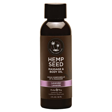 Earthly Body Massage & Body Oil-Lavender 2oz - Eros Fine Goods