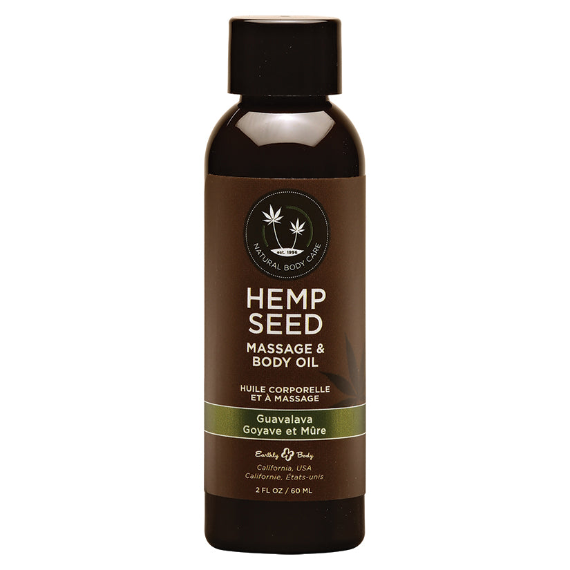 Earthly Body Massage & Body Oil-Guavalava 2oz - Eros Fine Goods