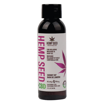 Earthly Body Hemp Seed CBD Relaxing Massage and Body Oil-Skinny Dip 2oz - Eros Fine Goods