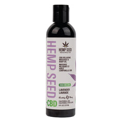 Earthly Body Hemp Seed CBD Relaxing Massage and Body Oil-Lavender 8oz - Eros Fine Goods