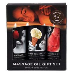 Earthly Body Edible Massage Oil Gift 2oz (Set of 3) - Eros Fine Goods