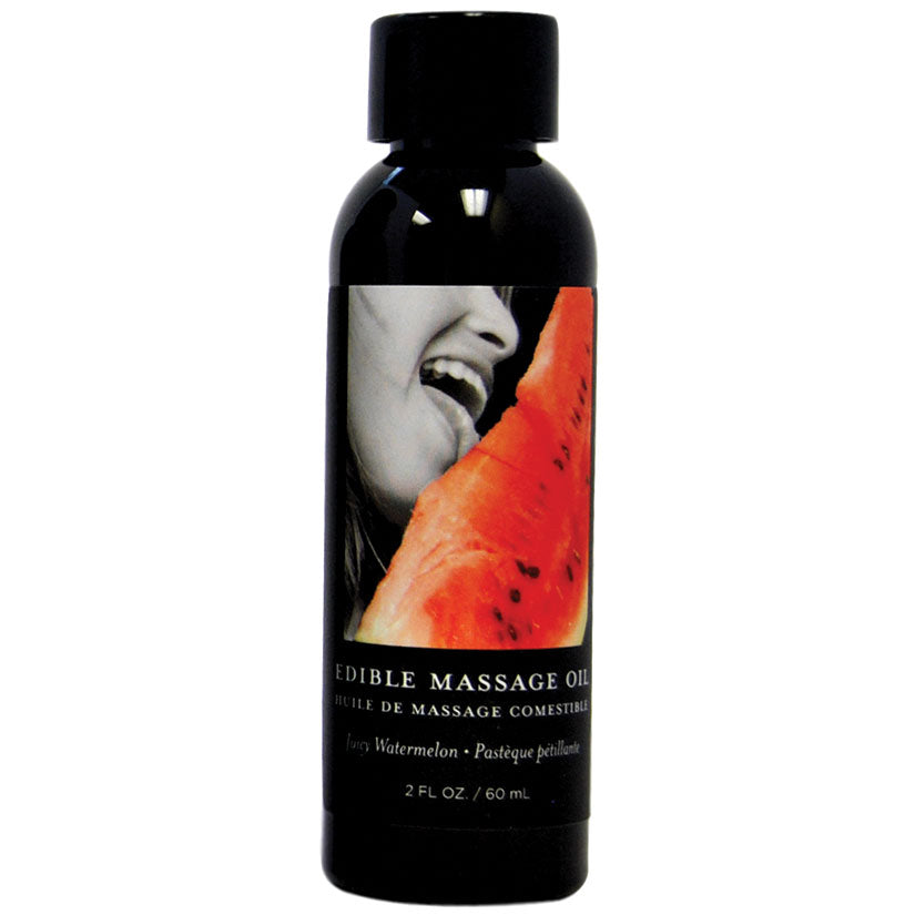 Earthly Body Edible Massage Oil-Watermelon 2oz - Eros Fine Goods