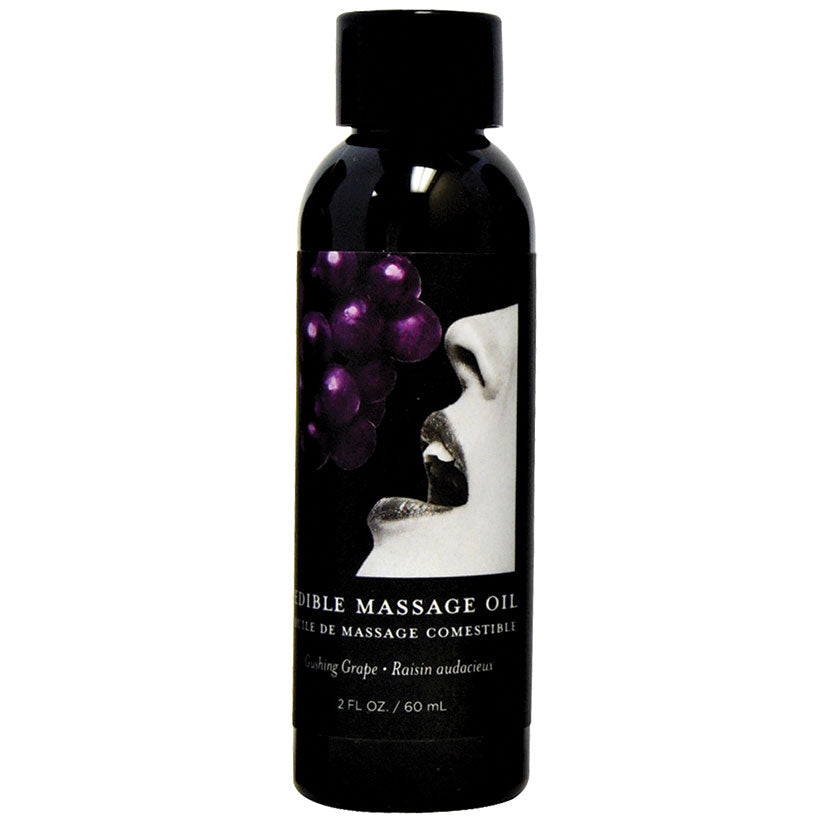 Earthly Body Edible Massage Oil-Grape 2oz - Eros Fine Goods