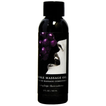 Earthly Body Edible Massage Oil-Grape 2oz - Eros Fine Goods
