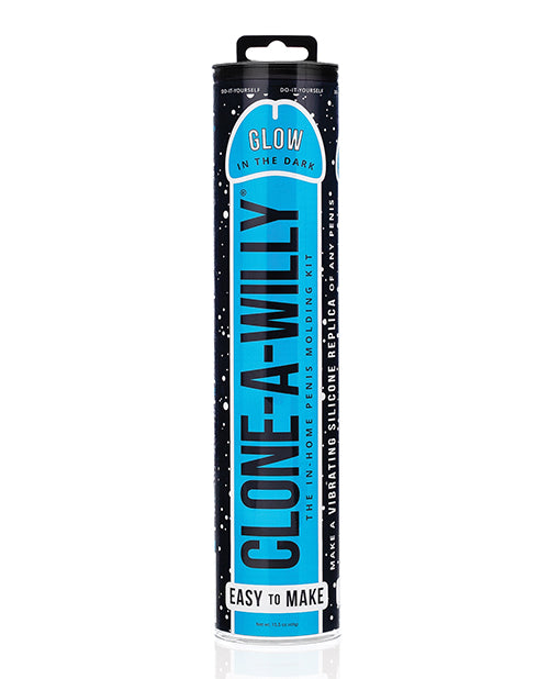 Clone-a-willy Kit Vibrating Glow in the Dark - Blue