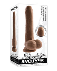Evolved Peek a Boo Vibrating Dildo - Dark