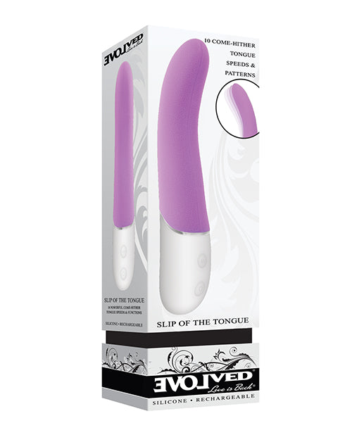 Evolved Slip of the Tongue G-spot Vibrator - Purple/white