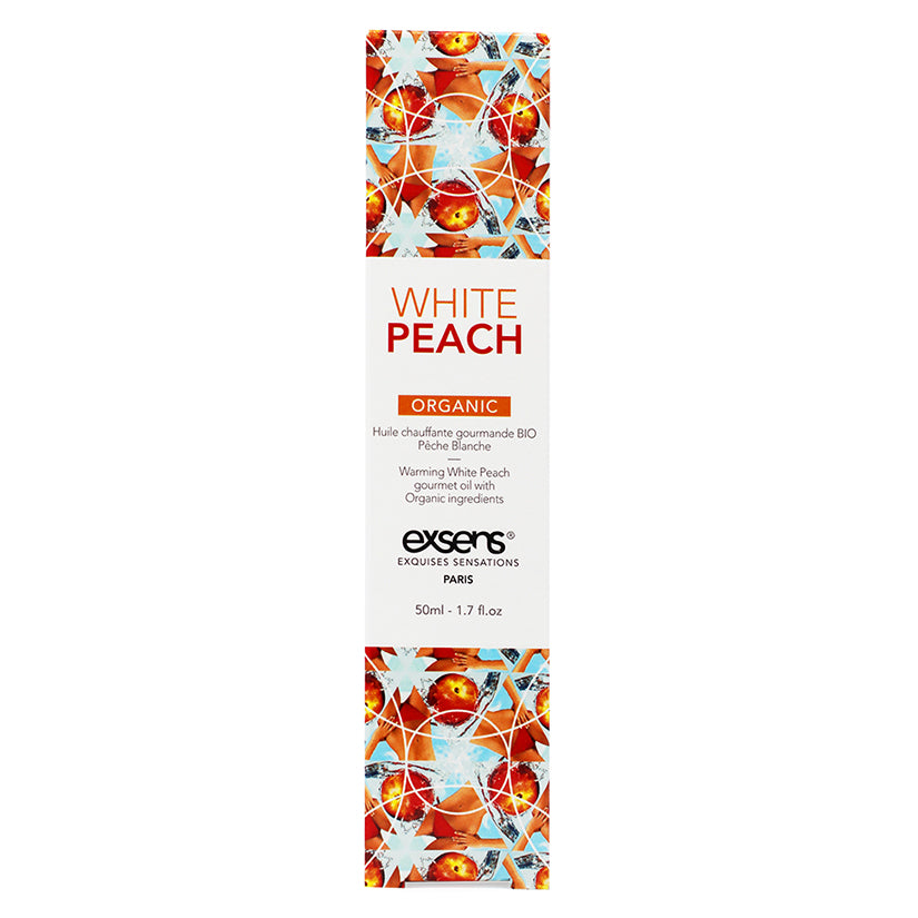 Exsens Organic Warming Gourmet Massage Oil-White Peach Organic 1.7oz - Eros Fine Goods