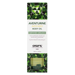 Exsens Organic Crystal Infused Body Oil-Aventurine Avocado 3.4oz - Eros Fine Goods