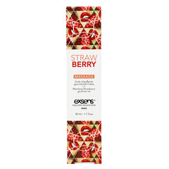 Exsens Warming Gourmet Massage Oil-Strawberry 1.7oz - Eros Fine Goods