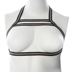 Gender Fluid Silver Lining Harness-Rainbow Glitter L-XXL-Boxed - Eros Fine Goods