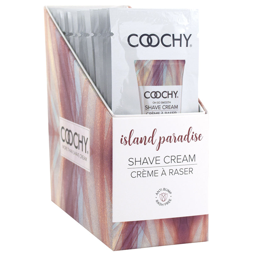Coochy Shave Cream-Island Paradise 15ml Foil Display of 24 - Eros Fine Goods