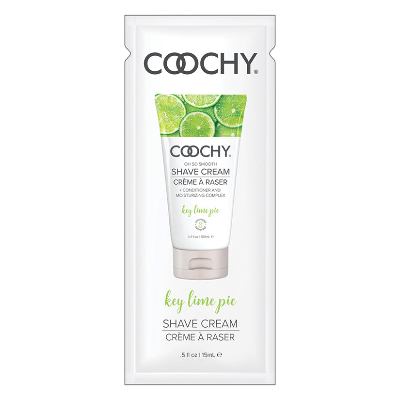 Coochy Shave Cream-Key Lime Pie 15ml Foil 24 Poly Bag - Eros Fine Goods