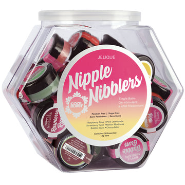 Jelique Nipple Nibblers Cool Tingle Balm-Assorted Bowl of 36 (3g) - Eros Fine Goods