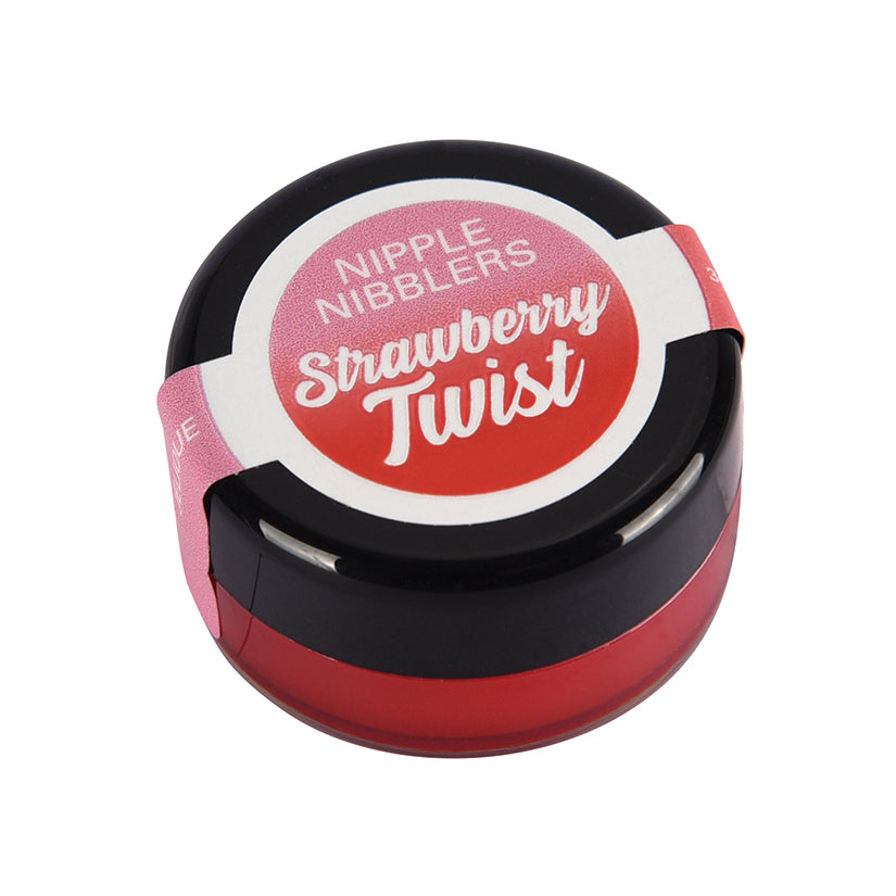 Jelique Nipple Nibblers Cool Tingle Balm-Strawberry Twist 3g - Eros Fine Goods