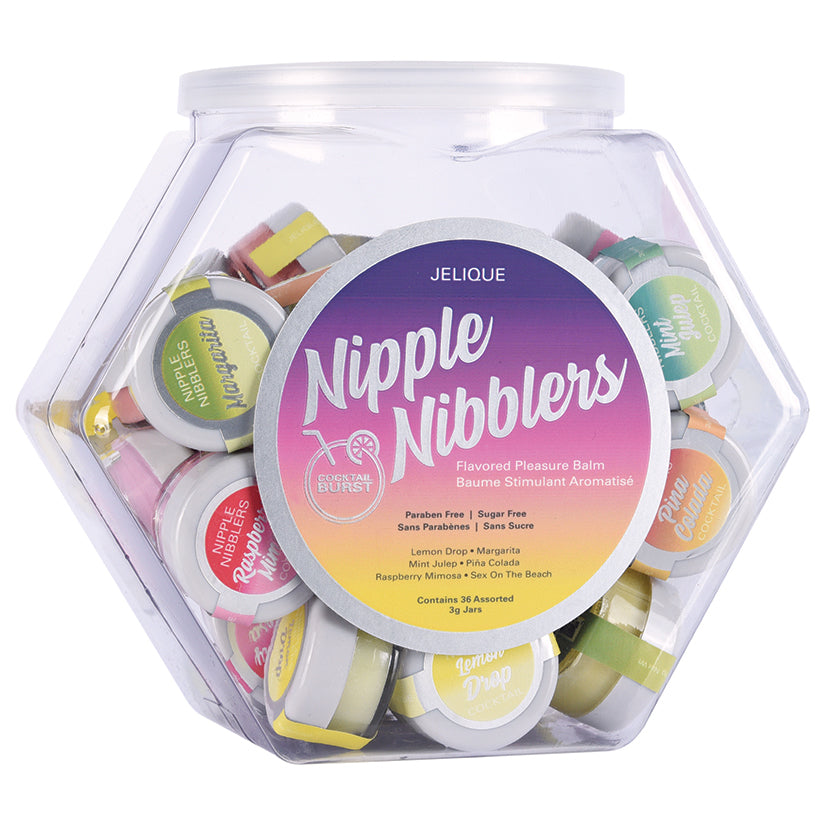 Jelique Cocktail Nipple Nibblers Assorted Tub of 36 - Eros Fine Goods