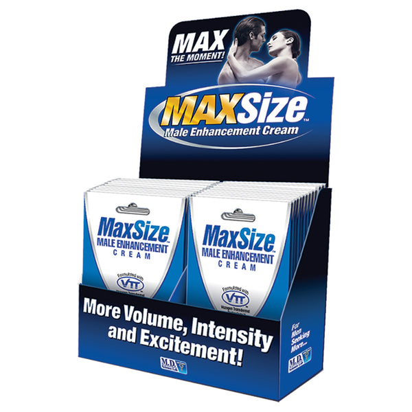 MAX Size Male Enhancement Cream Packs-Display of 24 - Eros Fine Goods