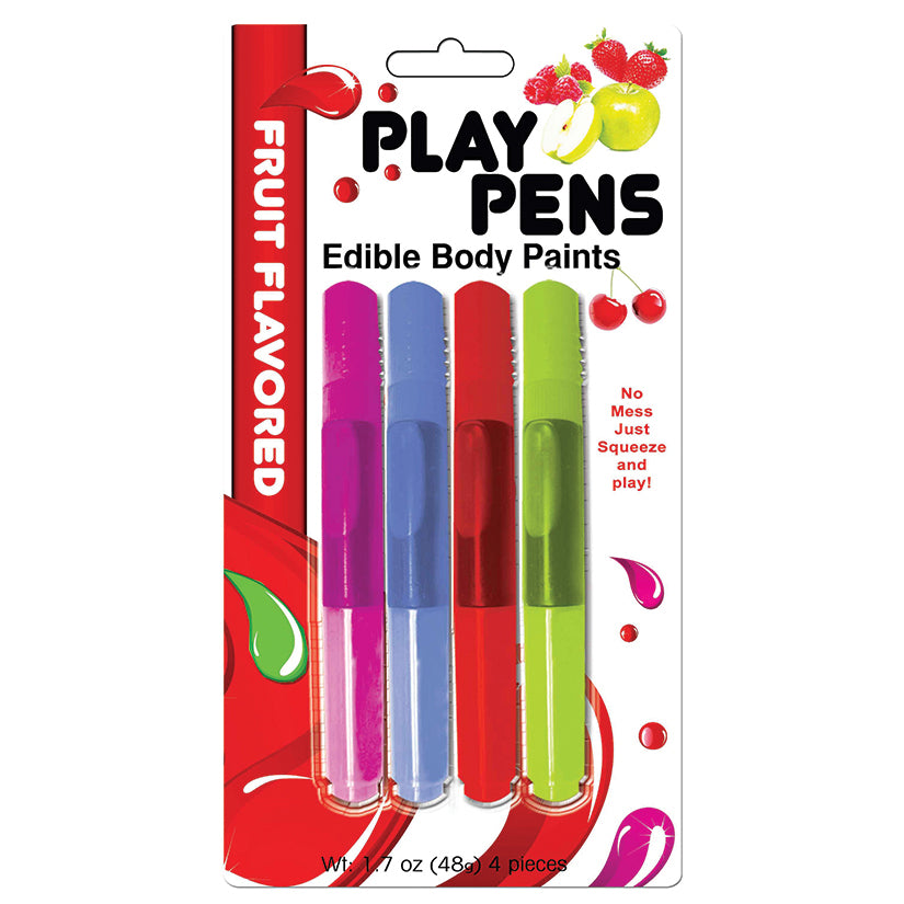 Play Pens Edible Fruit Flavored Body Pens (4 Pack) - Eros Fine Goods