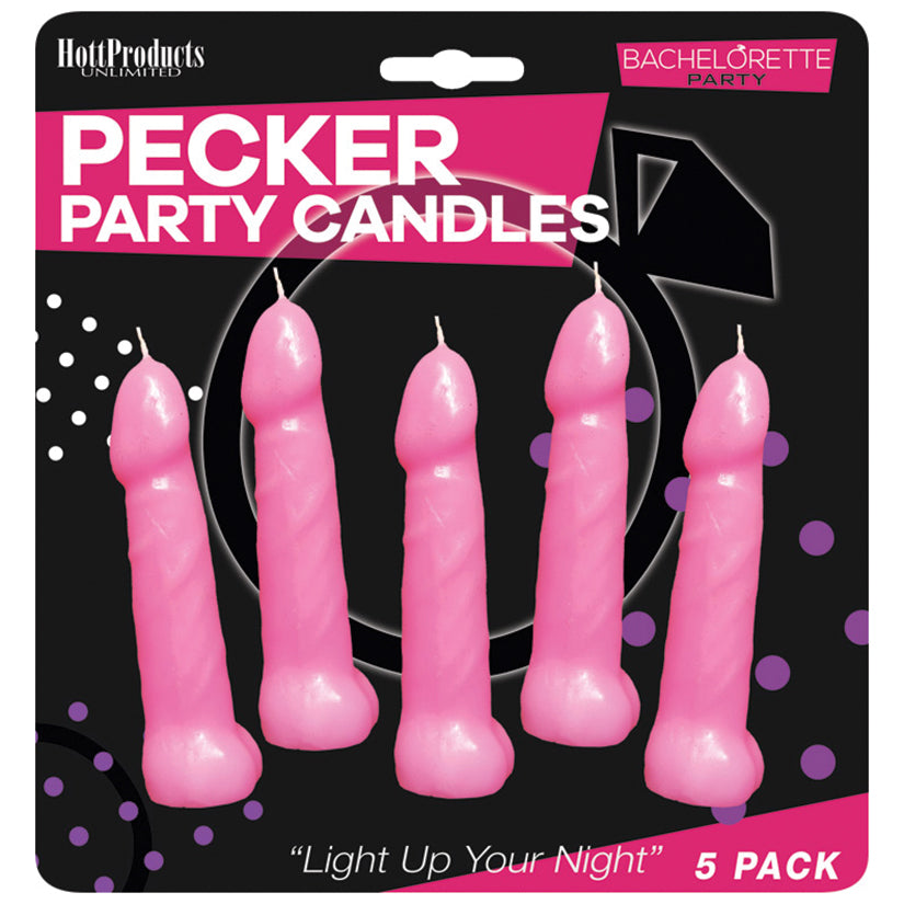 Bachelorette Party Pink Pecker Candles 5" - Eros Fine Goods