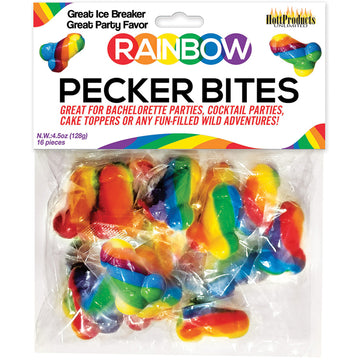 Rainbow Pecker Bites 16pcs - Eros Fine Goods