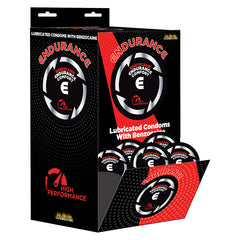 Endurance Comfort Benzocaine Condoms Display of 144pcs - Eros Fine Goods