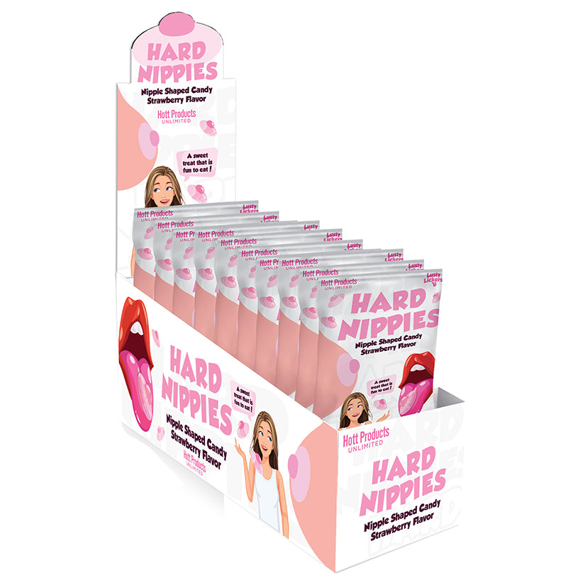 Hard Nippies Nipple Shaped Candy Display of 12 - Eros Fine Goods