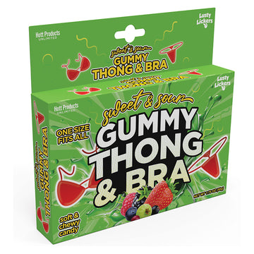 Sweet and Sour Gummy Thong & Bra Set - Eros Fine Goods