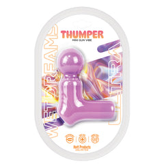 Wet Dreams- Thumper- Vibrating Massage Wand- Multispeed Silicone Lavendar - Eros Fine Goods