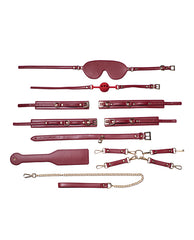 Kinky Play Box Red Passion 8 Pc Set Bondage Kit - Red