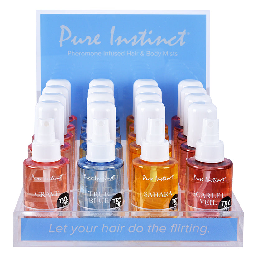 Pure Instinct Pheromone Hair & Body Mist Bundle of 21pcs w/ Acrylic - Eros Fine Goods
