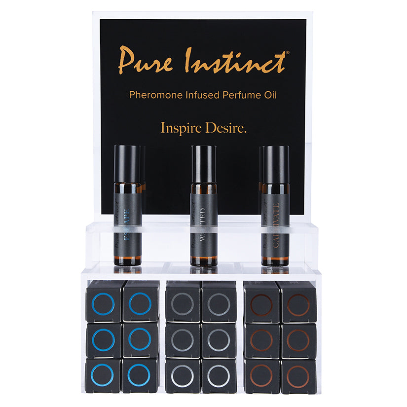 Pure Instinct Men's Collection Pheromone Perfume Oil Display of 18 - Eros Fine Goods