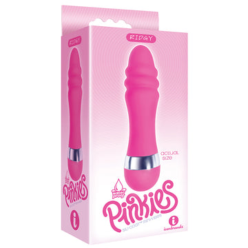 The 9's Pinkies Ridgy Mini Vibe-Pink 4.5" - Eros Fine Goods