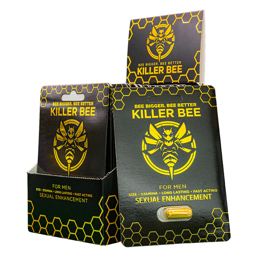 Killer Bee Male Pill Display of 24 - Eros Fine Goods