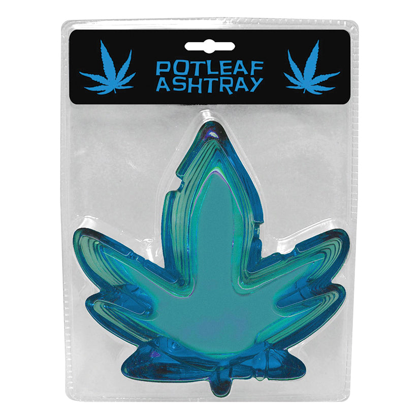 Pot Leaf Ashtray-Blue - Eros Fine Goods