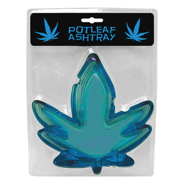 Pot Leaf Ashtray-Blue - Eros Fine Goods