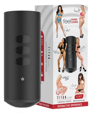 Kiiroo Titan the Experience Interactive Vibrating Stroker - Black