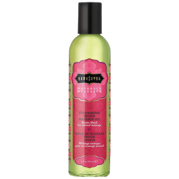 Kama Sutra Naturals Massage Oil-Strawberry Divine 8oz - Eros Fine Goods