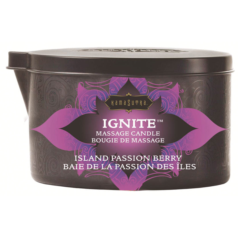 Kama Sutra Ignite Massage Candle-Island Passion Berry 6oz - Eros Fine Goods