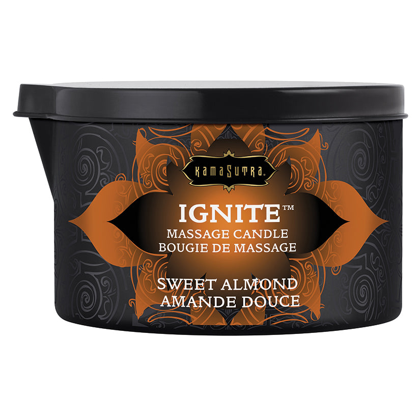 Kama Sutra Ignite Massage Candle-Sweet Almond 6oz - Eros Fine Goods